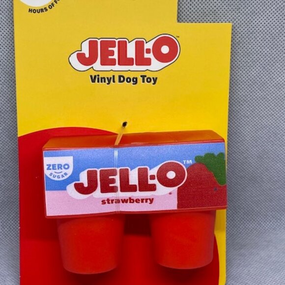 Vinyl Dog Toy "Jell-o "(Squeaker Inside) Red - Picture 1 of 6